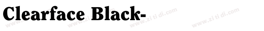 Clearface Black字体转换